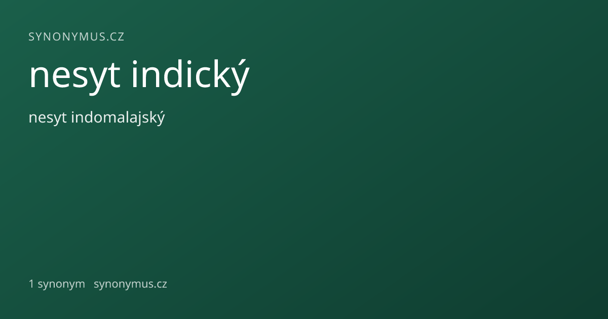 Náhled odkazu: nesyt indický