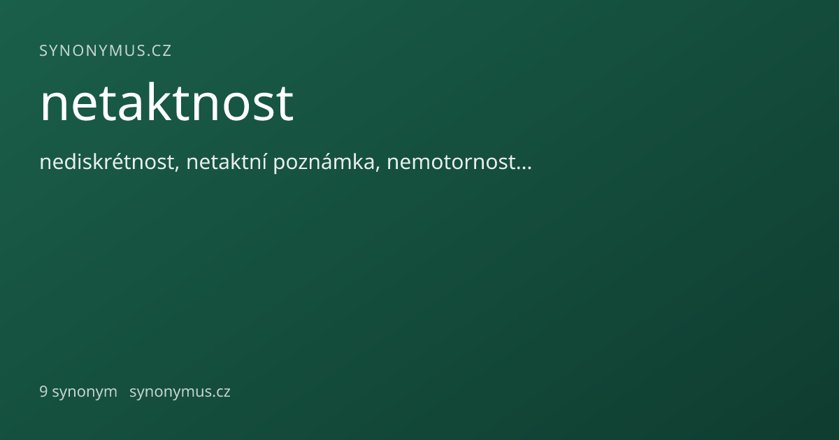 Náhled odkazu: netaktnost