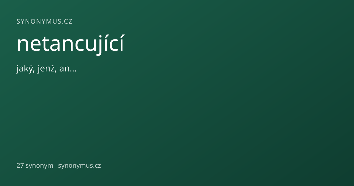 Náhled odkazu: netancující