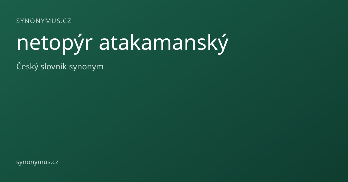 Náhled odkazu: netopýr atakamanský