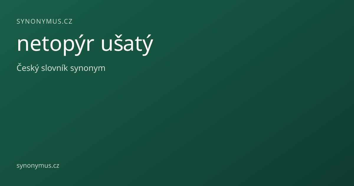 Náhled odkazu: netopýr ušatý