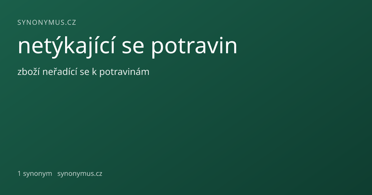 Náhled odkazu: netýkající se potravin
