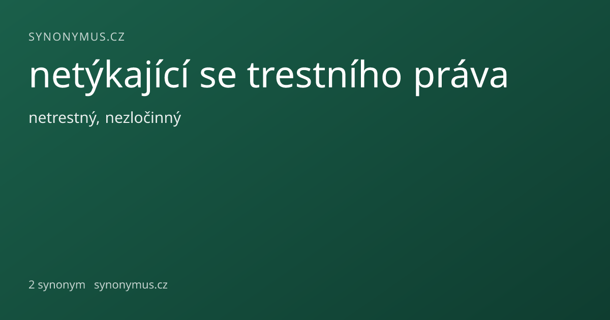 Náhled odkazu: netýkající se trestního práva