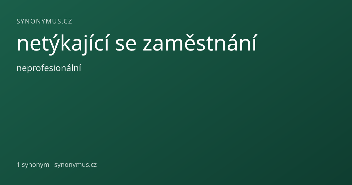Náhled odkazu: netýkající se zaměstnání