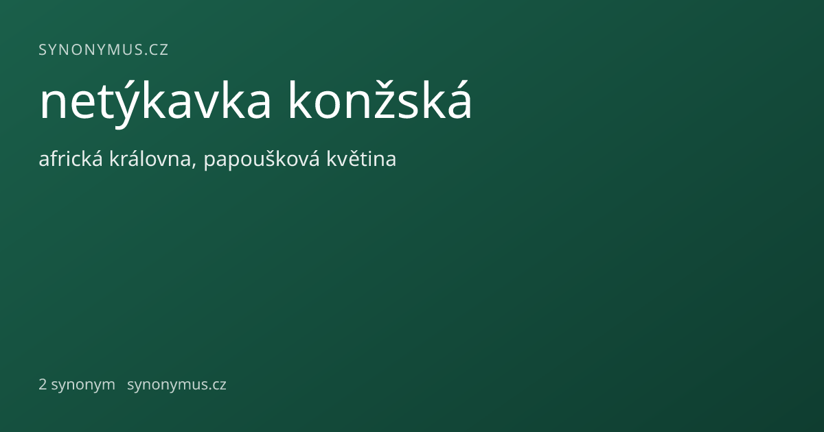 Náhled odkazu: netýkavka konžská