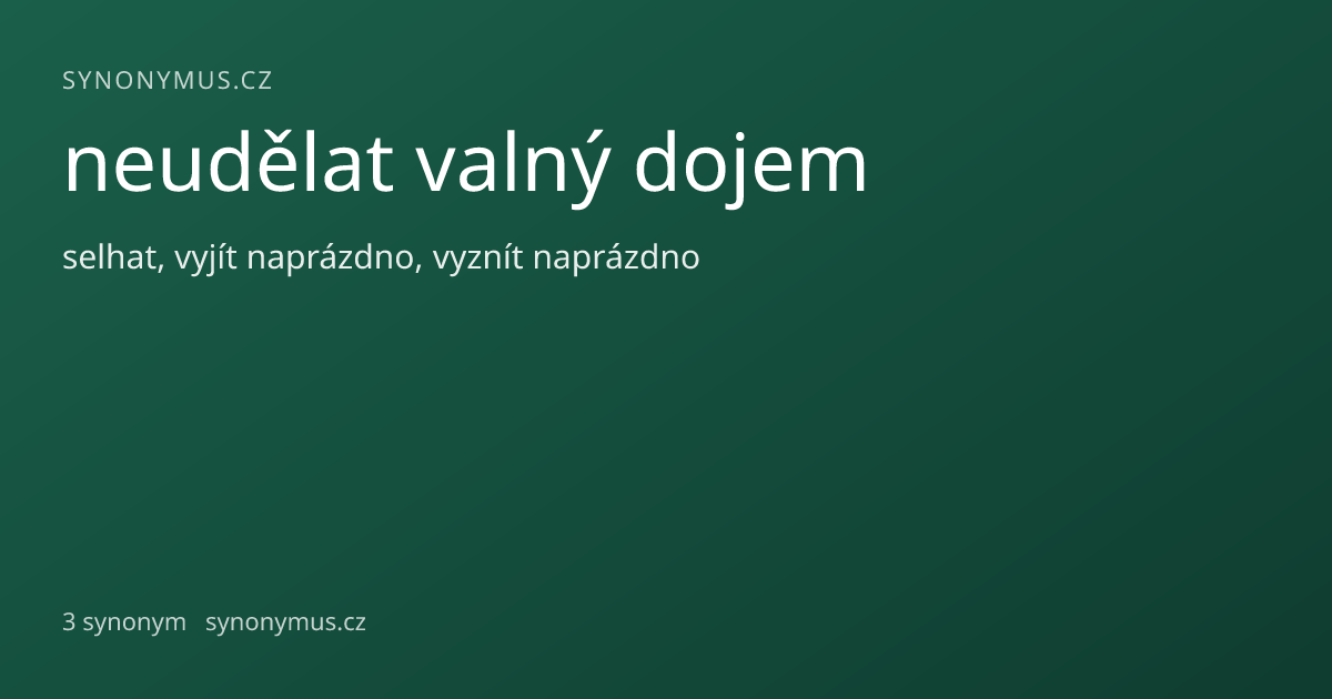 Náhled odkazu: neudělat valný dojem