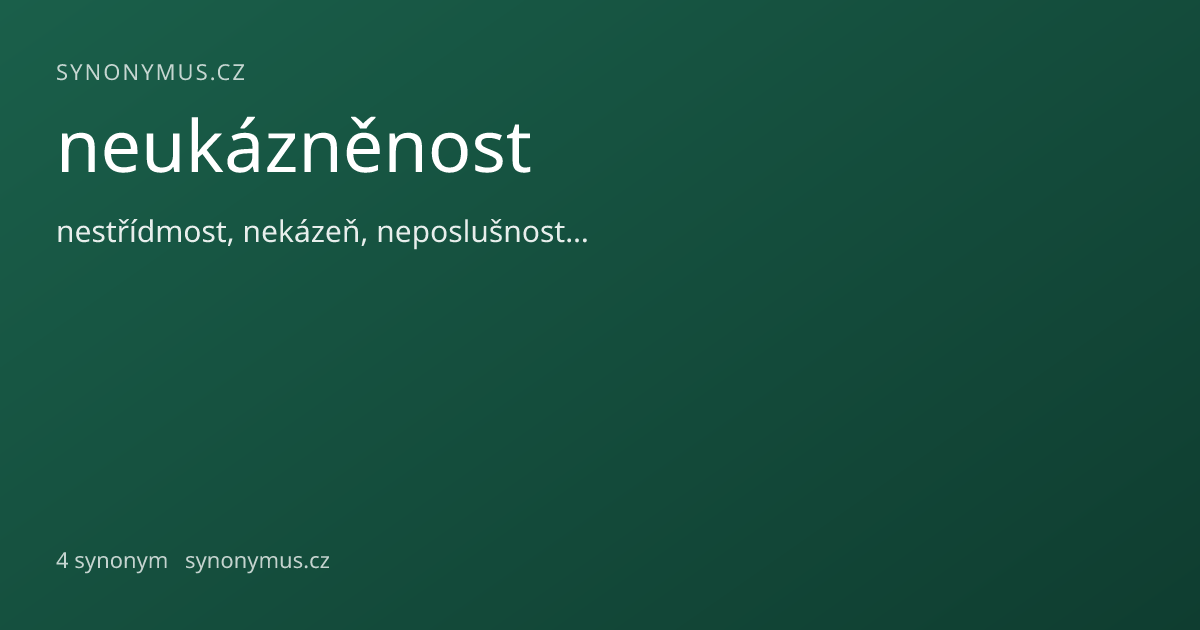 Náhled odkazu: neukázněnost