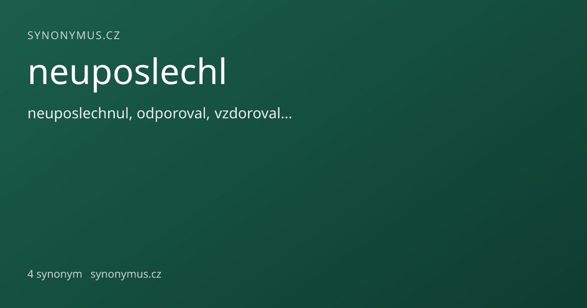 Náhled odkazu: neuposlechl