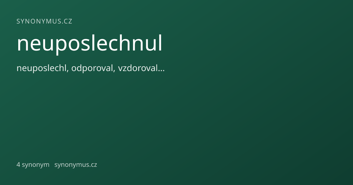 Náhled odkazu: neuposlechnul