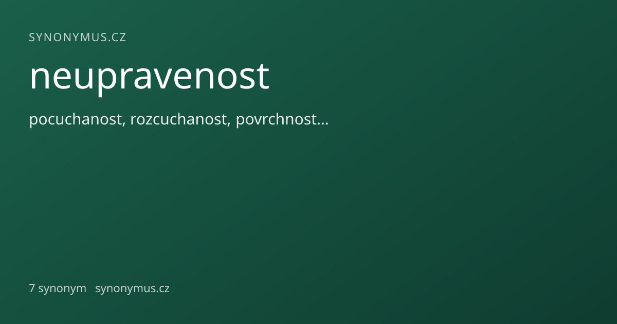 Náhled odkazu: neupravenost