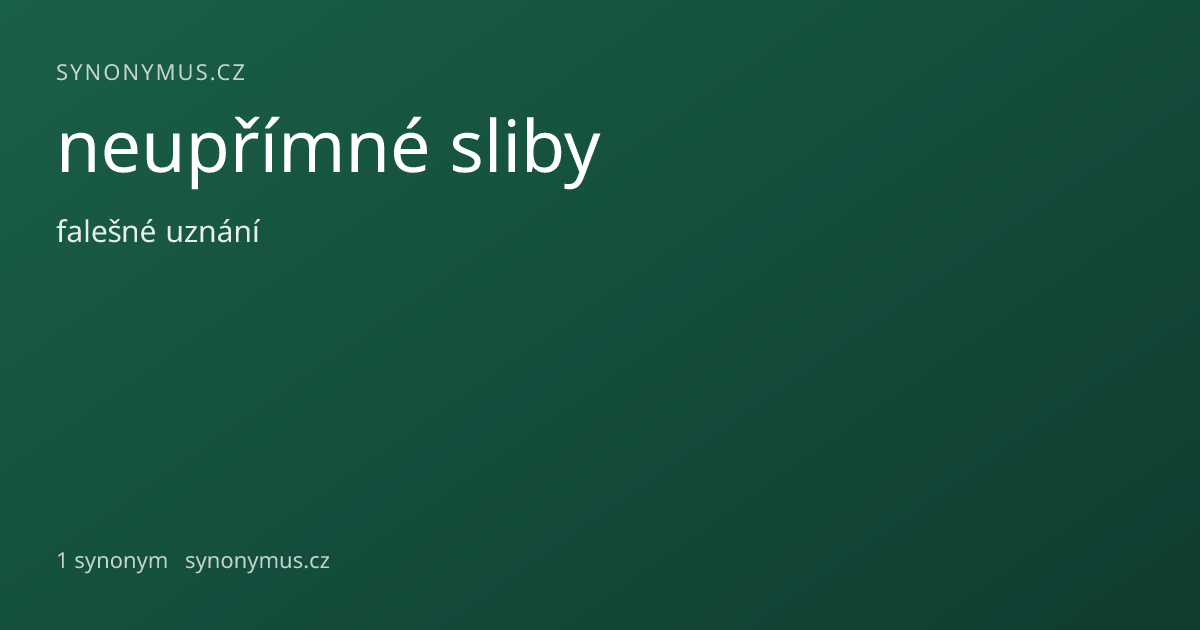 Náhled odkazu: neupřímné sliby