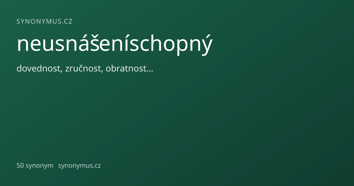 Náhled odkazu: neusnášeníschopný