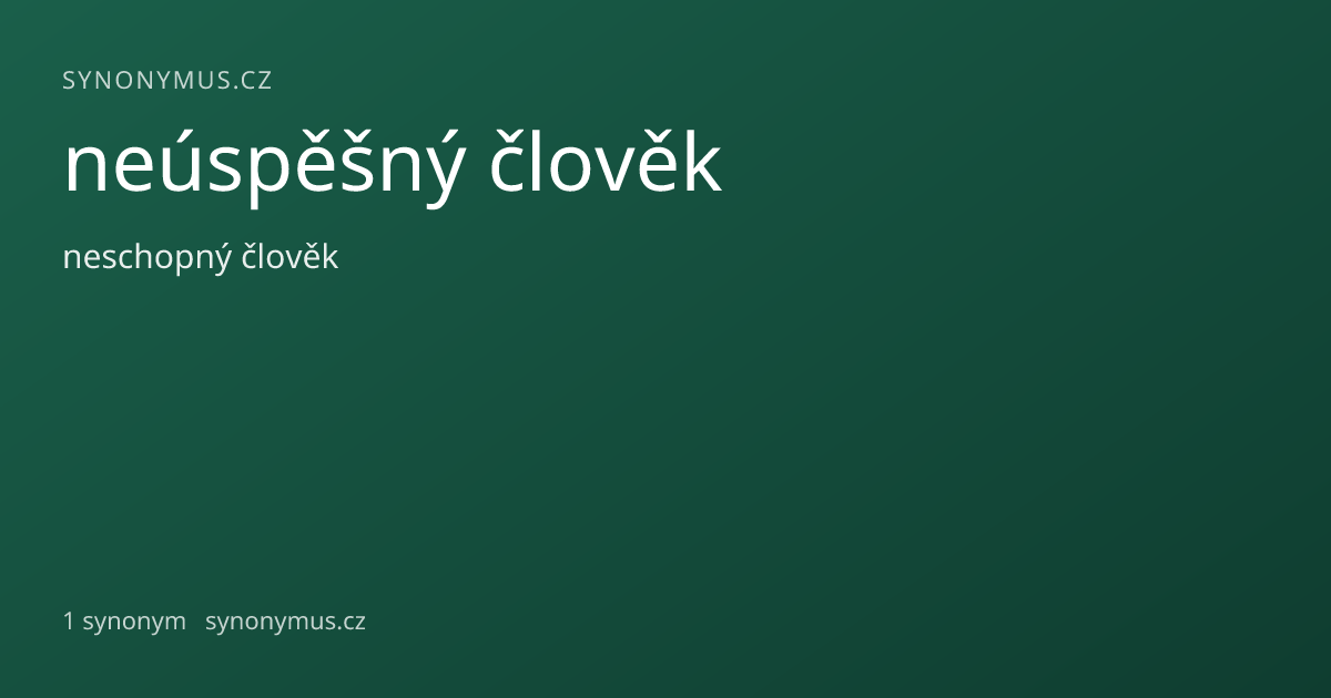 Náhled odkazu: neúspěšný člověk