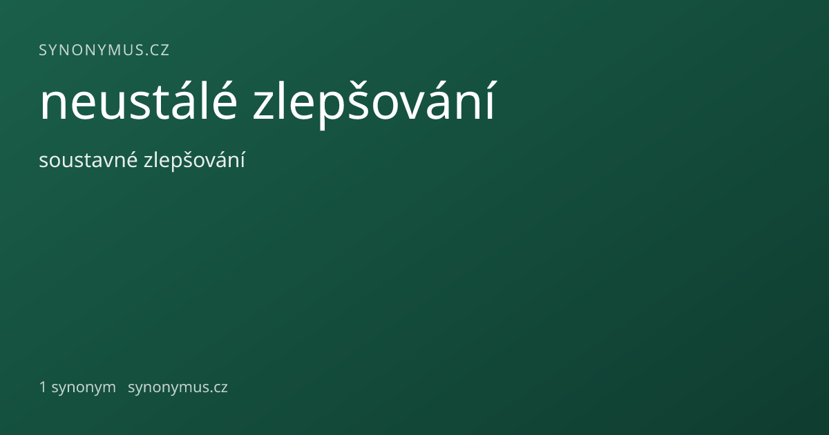 Náhled odkazu: neustálé zlepšování
