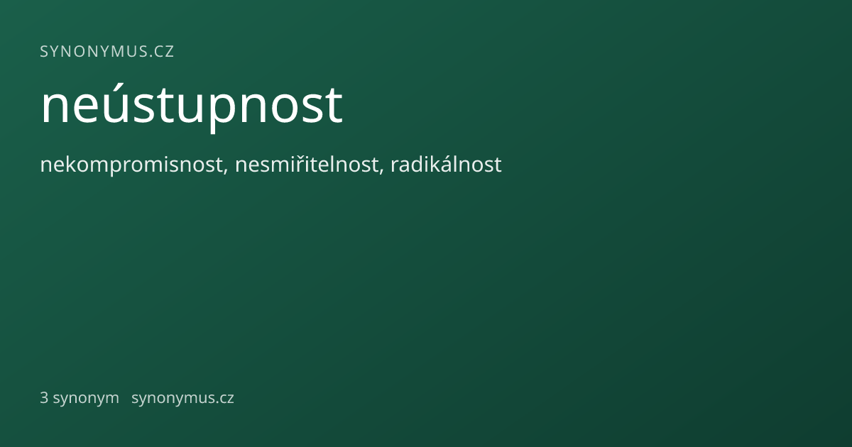 Náhled odkazu: neústupnost