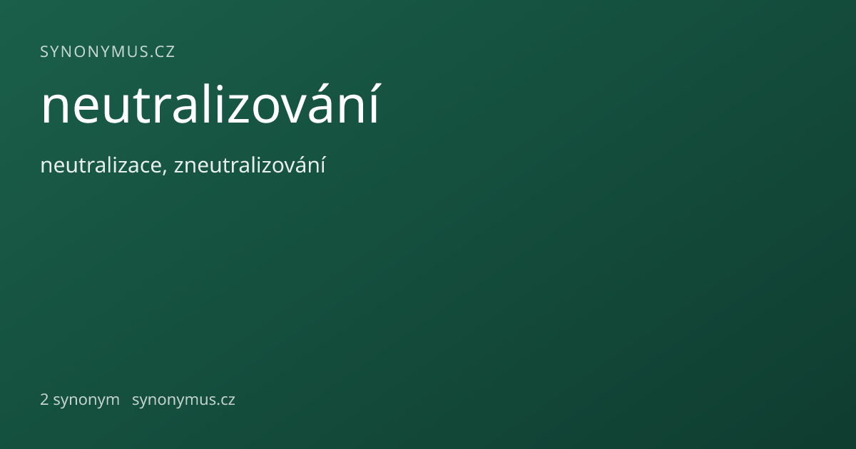 Náhled odkazu: neutralizování