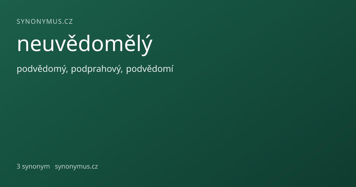 Náhled odkazu: neuvědomělý