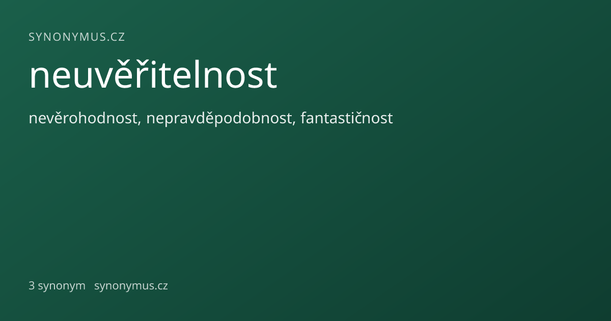Náhled odkazu: neuvěřitelnost