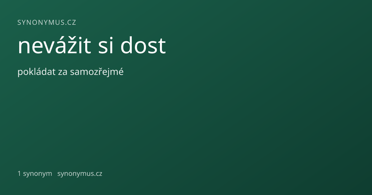 Náhled odkazu: nevážit si dost