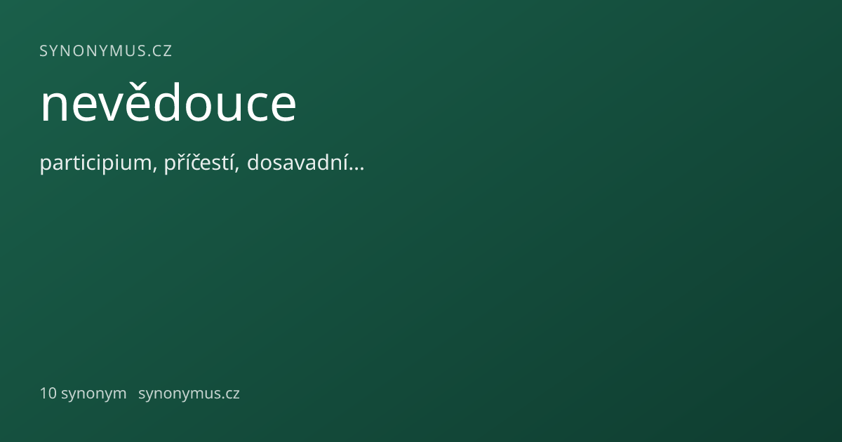Náhled odkazu: nevědouce