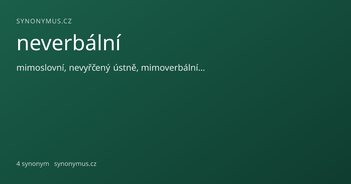 Náhled odkazu: neverbální