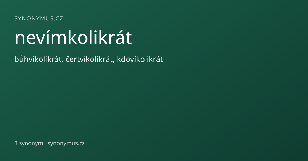 Náhled odkazu: nevímkolikrát