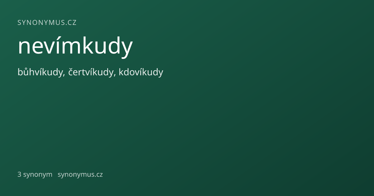Náhled odkazu: nevímkudy