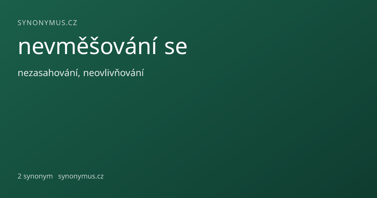 Náhled odkazu: nevměšování se