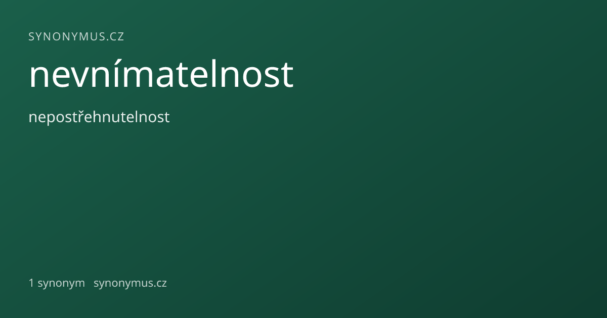 Náhled odkazu: nevnímatelnost
