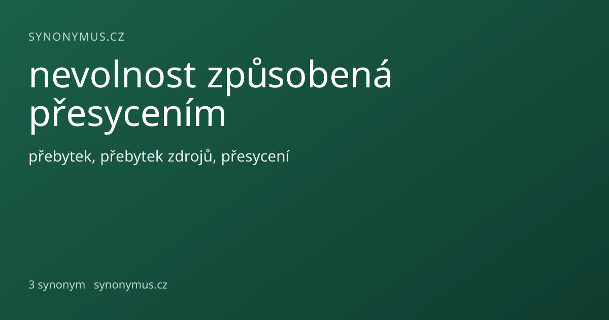 Náhled odkazu: nevolnost způsobená přesycením