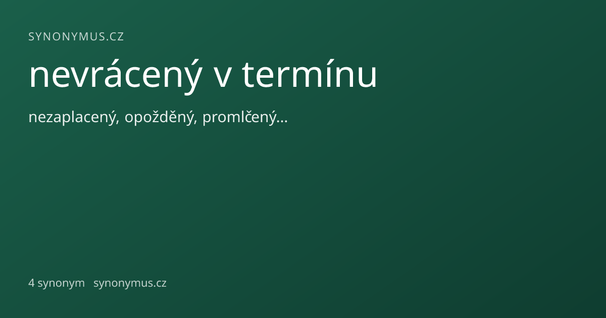 Náhled odkazu: nevrácený v termínu