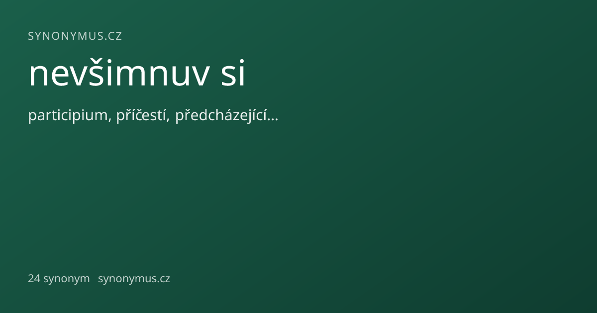 Náhled odkazu: nevšimnuv si