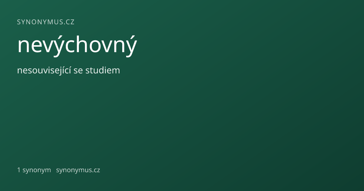 Náhled odkazu: nevýchovný