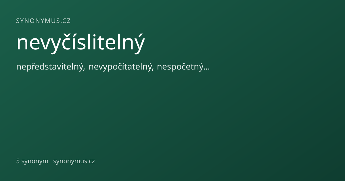 Náhled odkazu: nevyčíslitelný