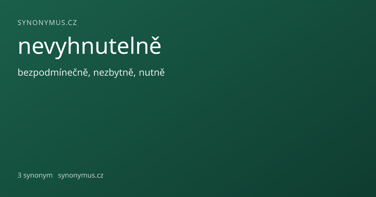 Náhled odkazu: nevyhnutelně