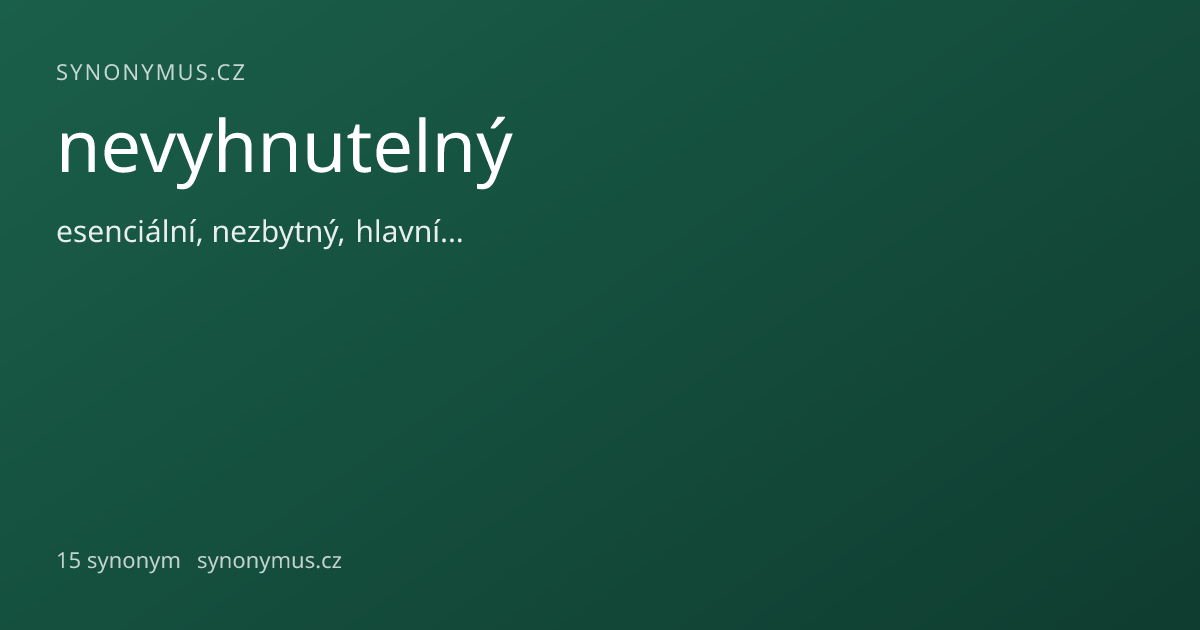 Náhled odkazu: nevyhnutelný