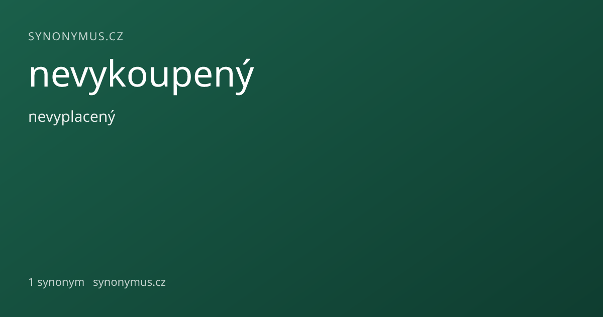 Náhled odkazu: nevykoupený