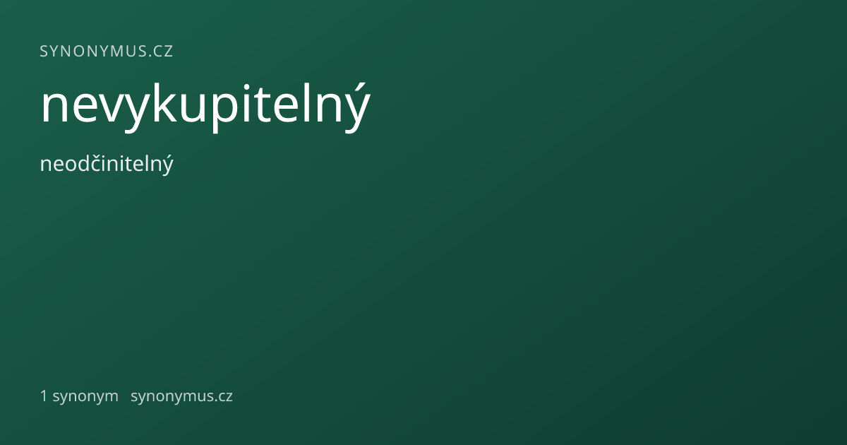Náhled odkazu: nevykupitelný