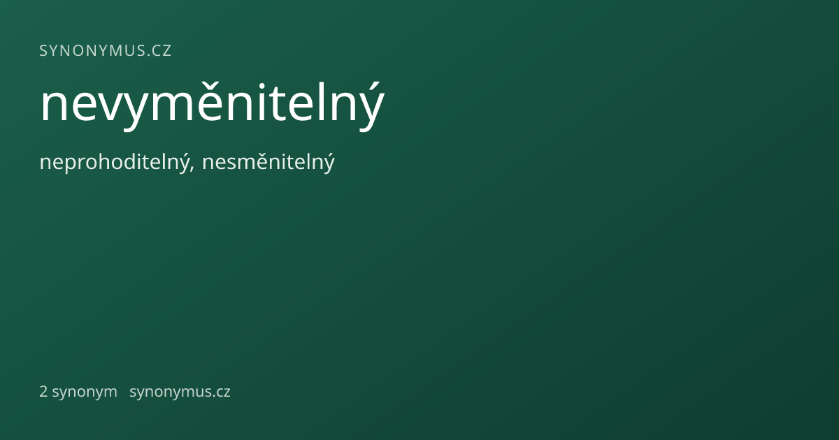 Náhled odkazu: nevyměnitelný