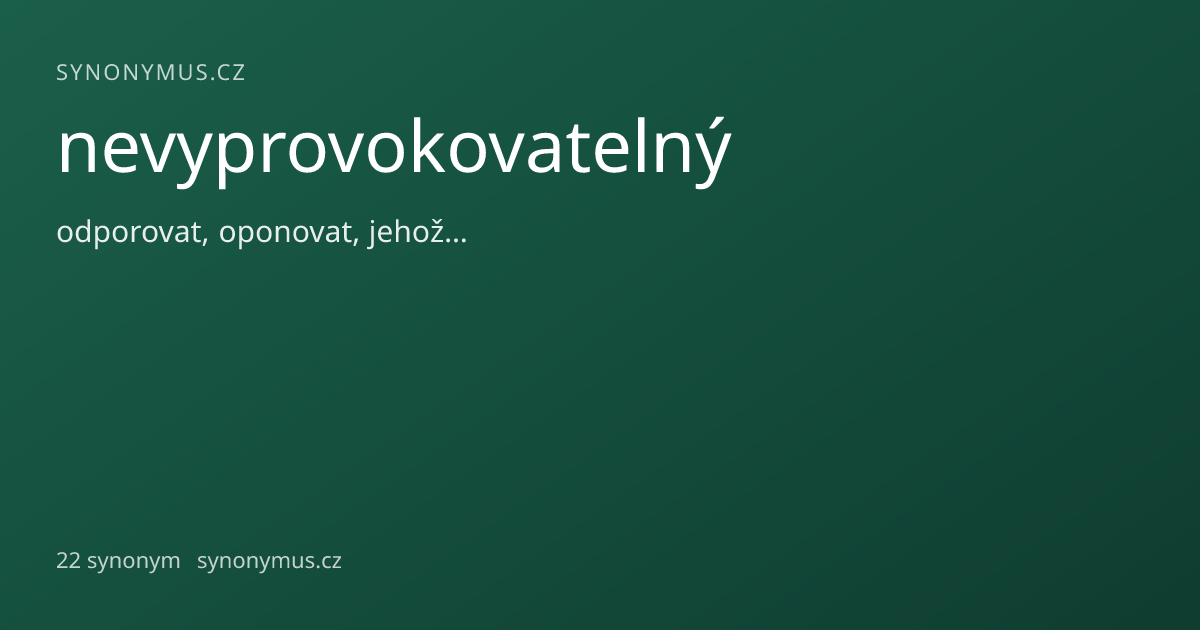 Náhled odkazu: nevyprovokovatelný