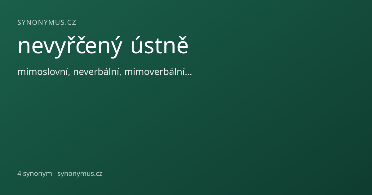 Náhled odkazu: nevyřčený ústně