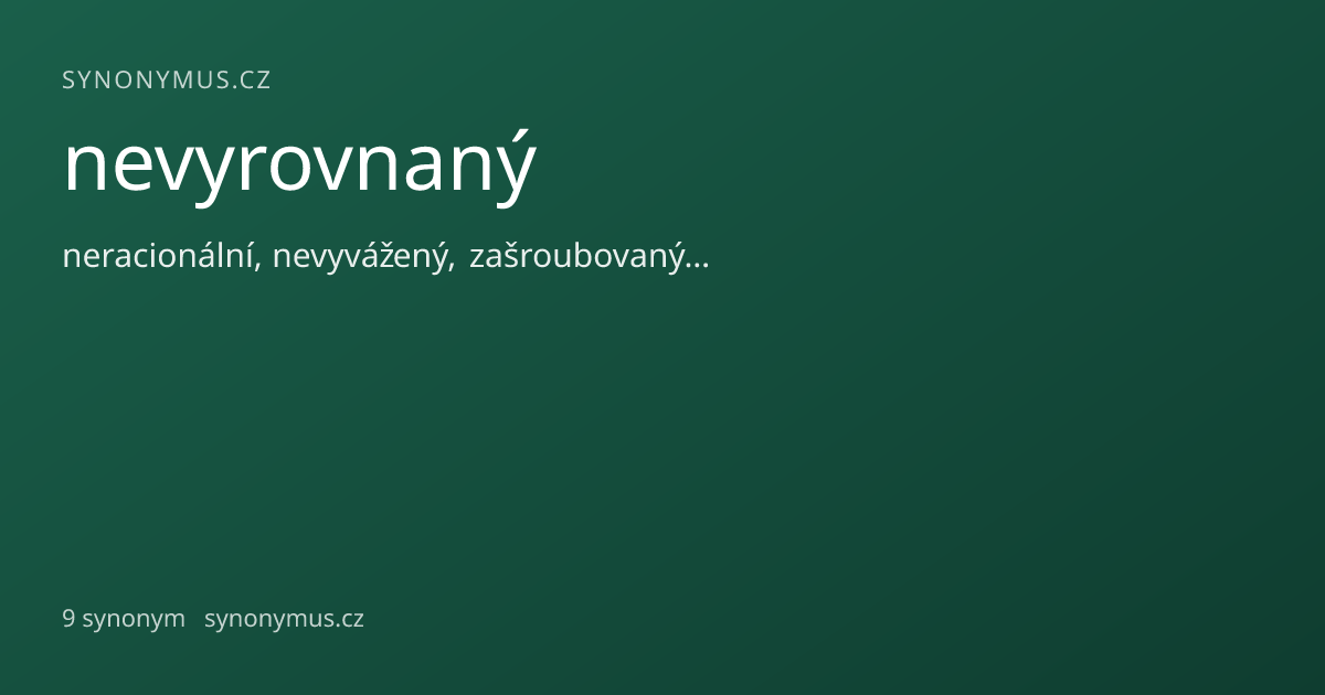 Náhled odkazu: nevyrovnaný