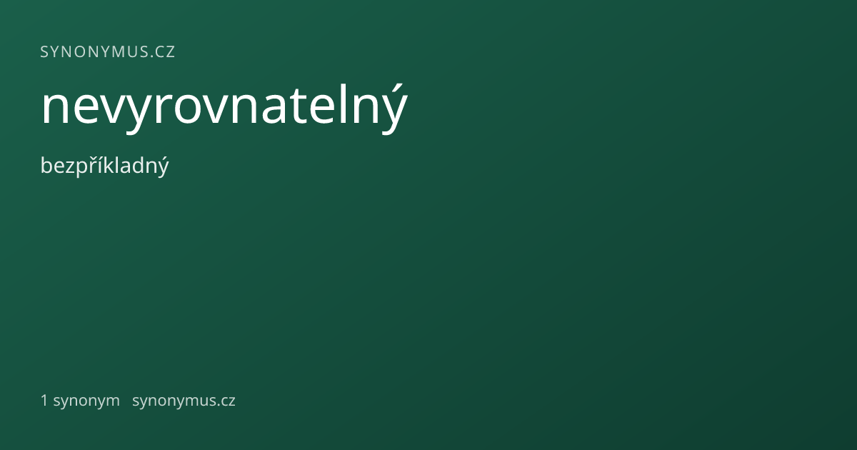 Náhled odkazu: nevyrovnatelný