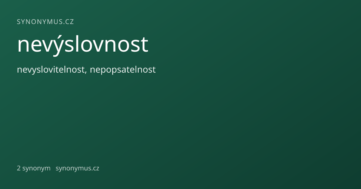 Náhled odkazu: nevýslovnost