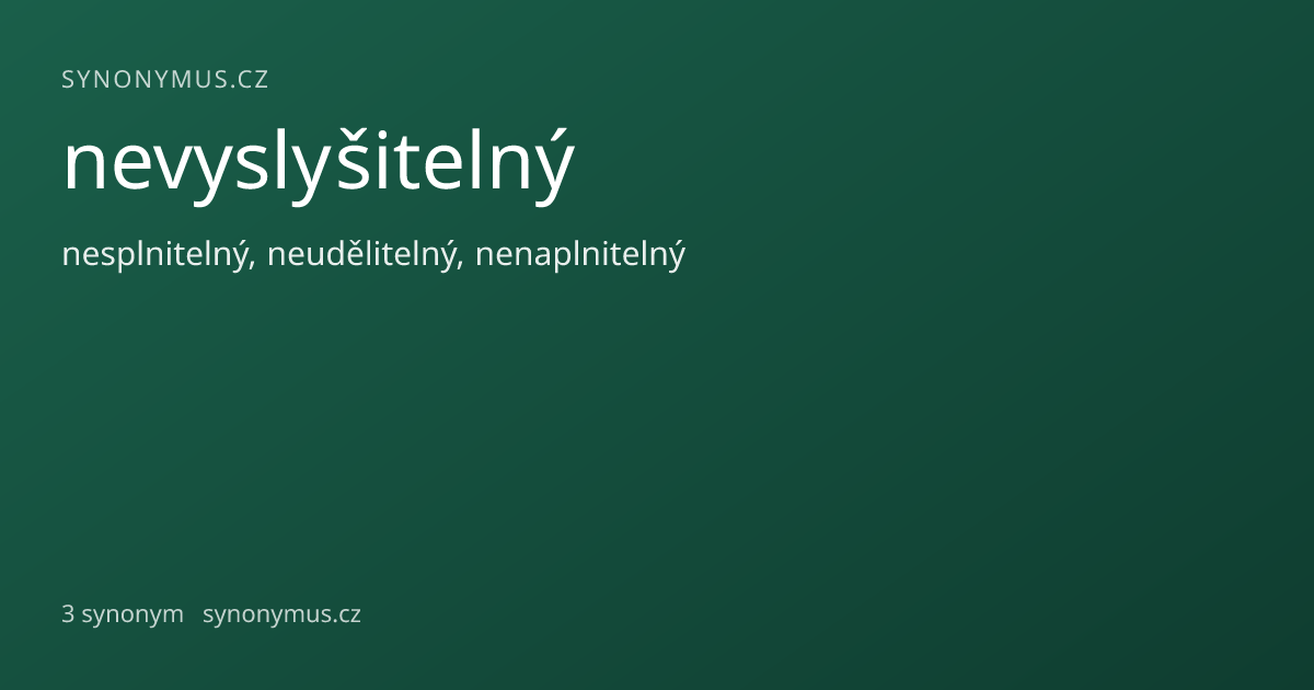 Náhled odkazu: nevyslyšitelný
