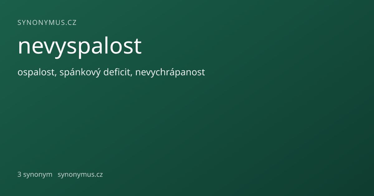 Náhled odkazu: nevyspalost