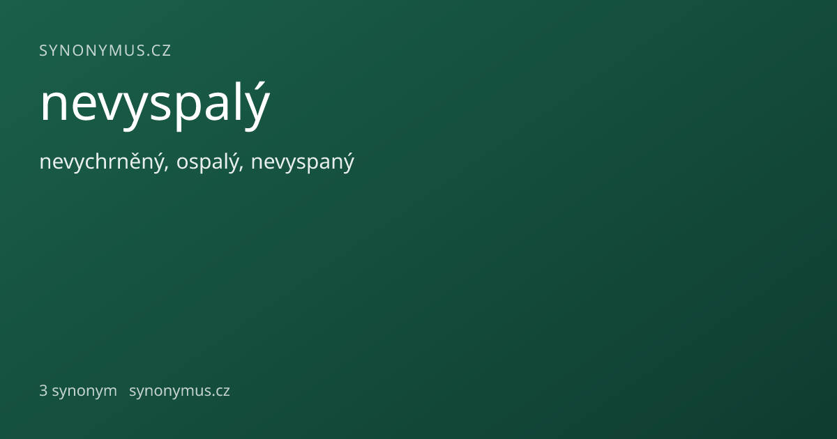 Náhled odkazu: nevyspalý