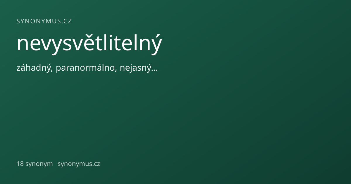 Náhled odkazu: nevysvětlitelný