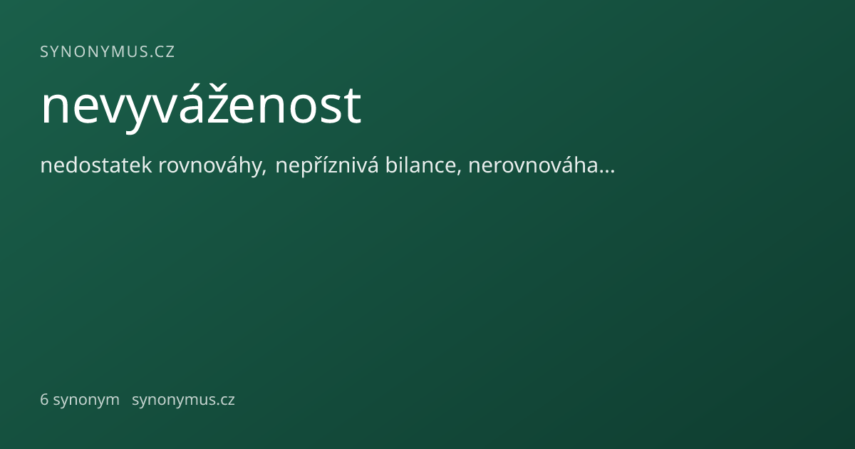 Náhled odkazu: nevyváženost