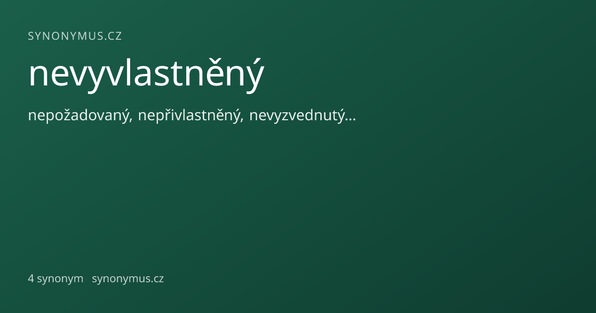 Náhled odkazu: nevyvlastněný